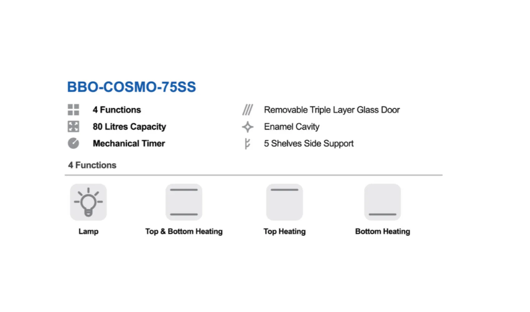 BANCA BBO-COSMO-75SS Oven thumbnail 2