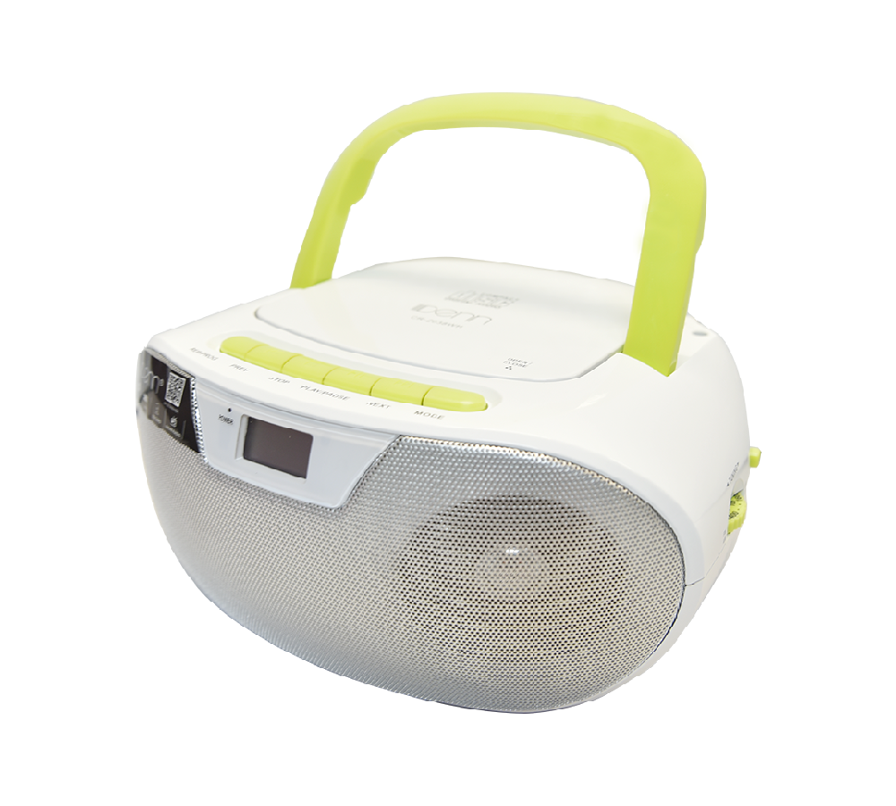 CR-2038WH AC/DC Portable Radio CD Boombox