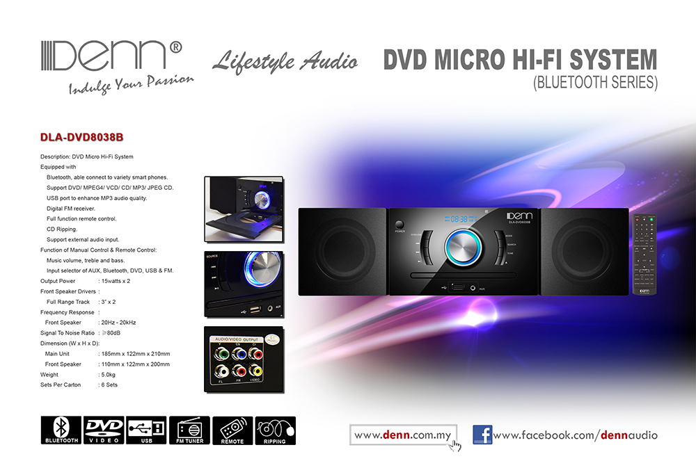 DLA-DVD8038B DVD Micro HiFi System thumbnail 3