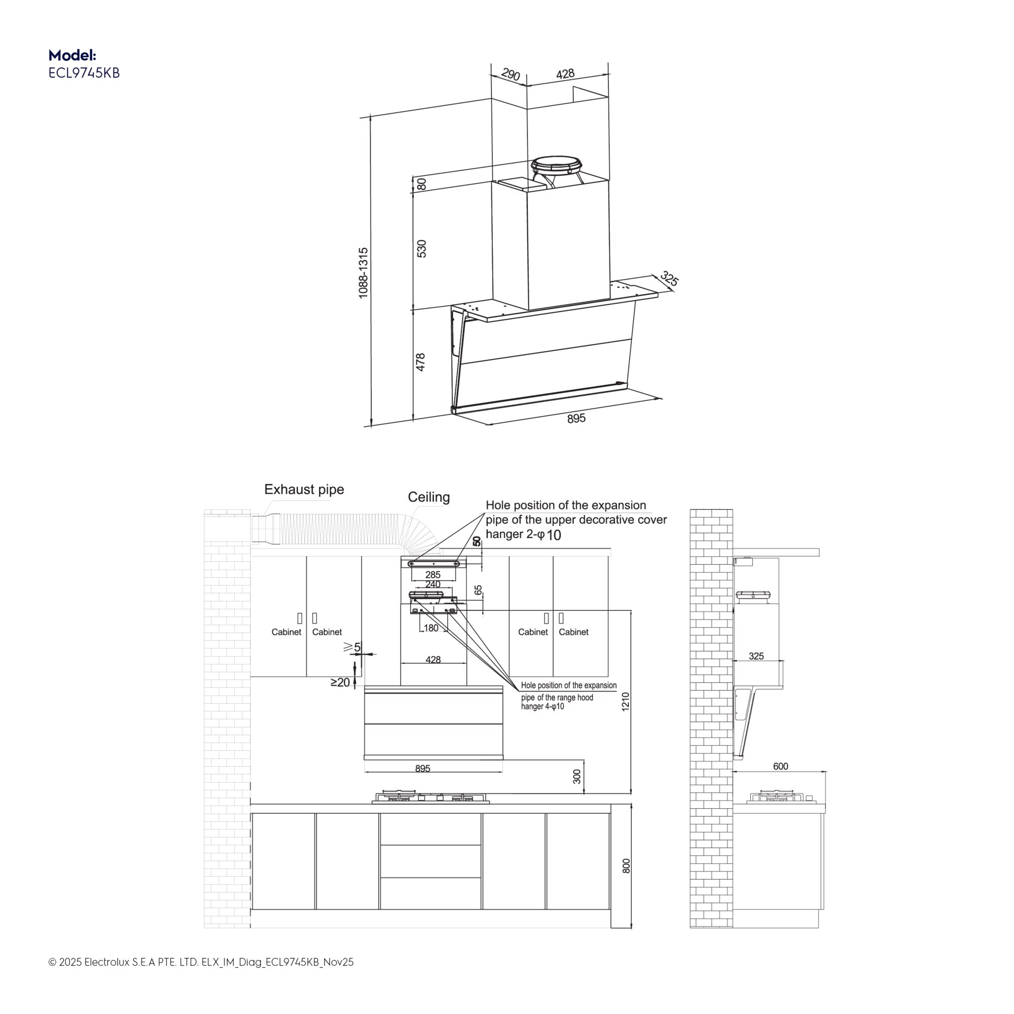 90cm 700 Series Slim 7-shape extractor hood thumbnail 6