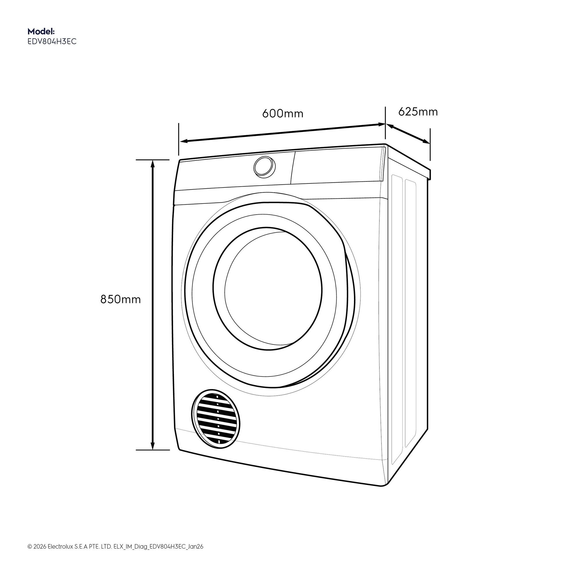 8kg UltimateCare 300 venting dryer thumbnail 8