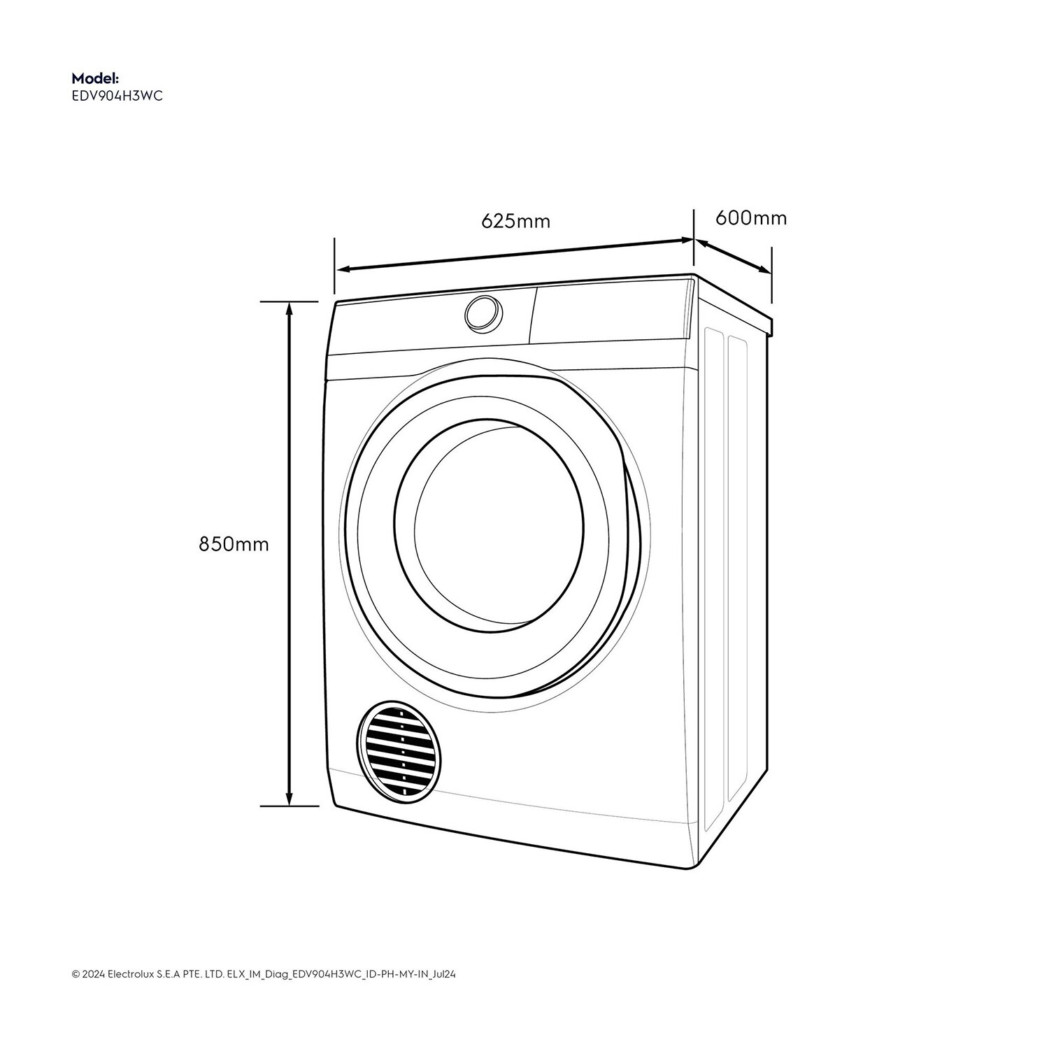 9kg UltimateCare 300 venting dryer thumbnail 6