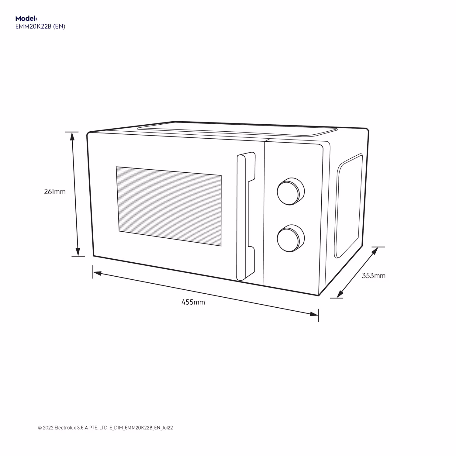 20L UltimateTaste 300 freestanding microwave oven thumbnail 7