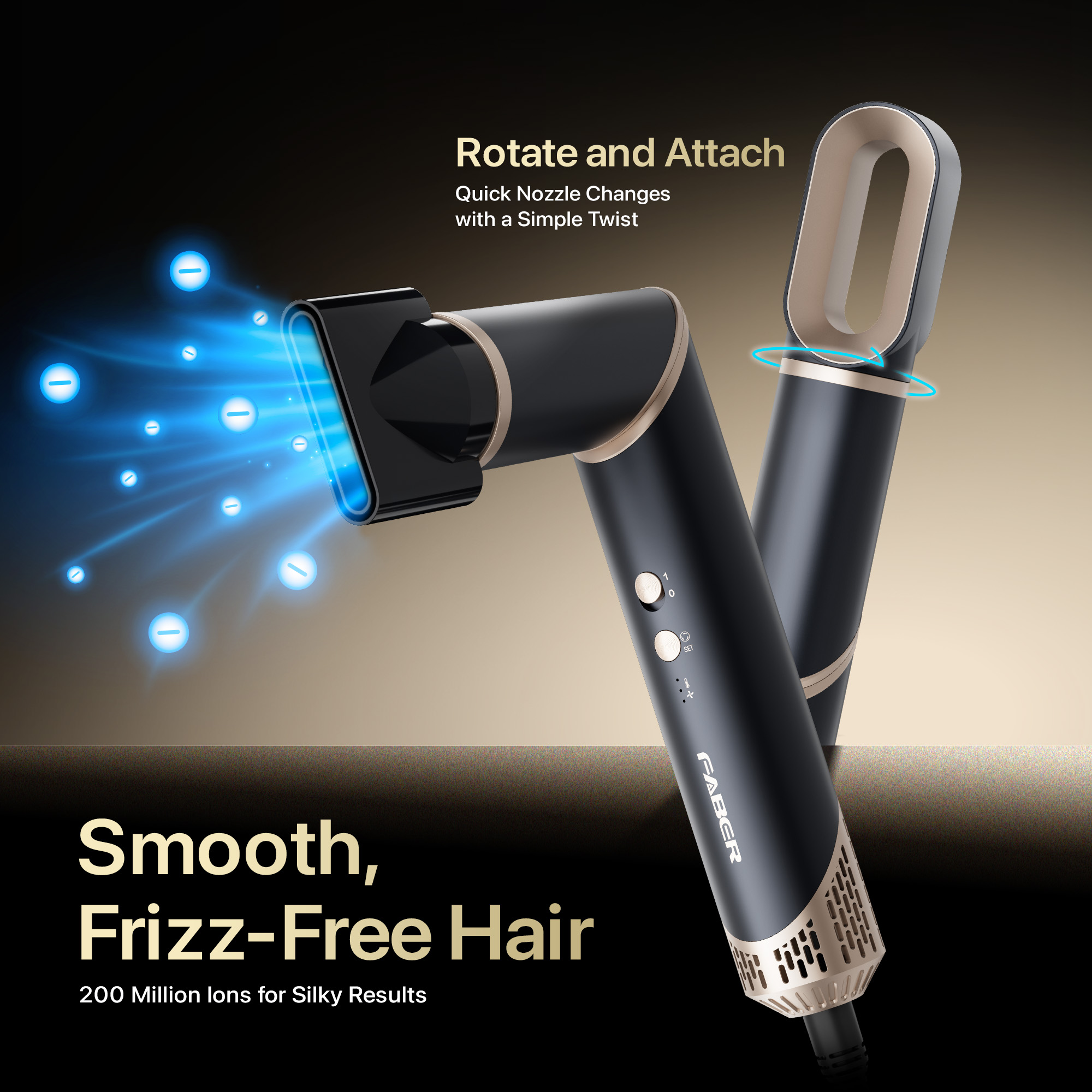 FABER HAIR DRYER FHD AURA G1505BK [SET] thumbnail 5
