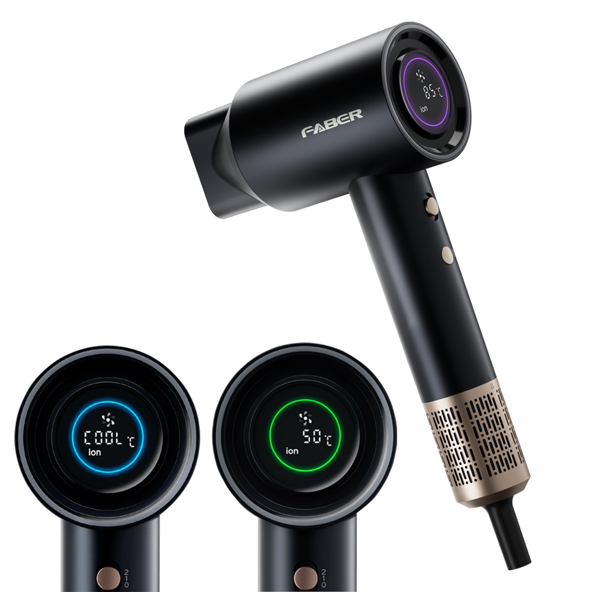 FABER HAIR DRYER FHD AURA LG1803BK [SET] thumbnail 3