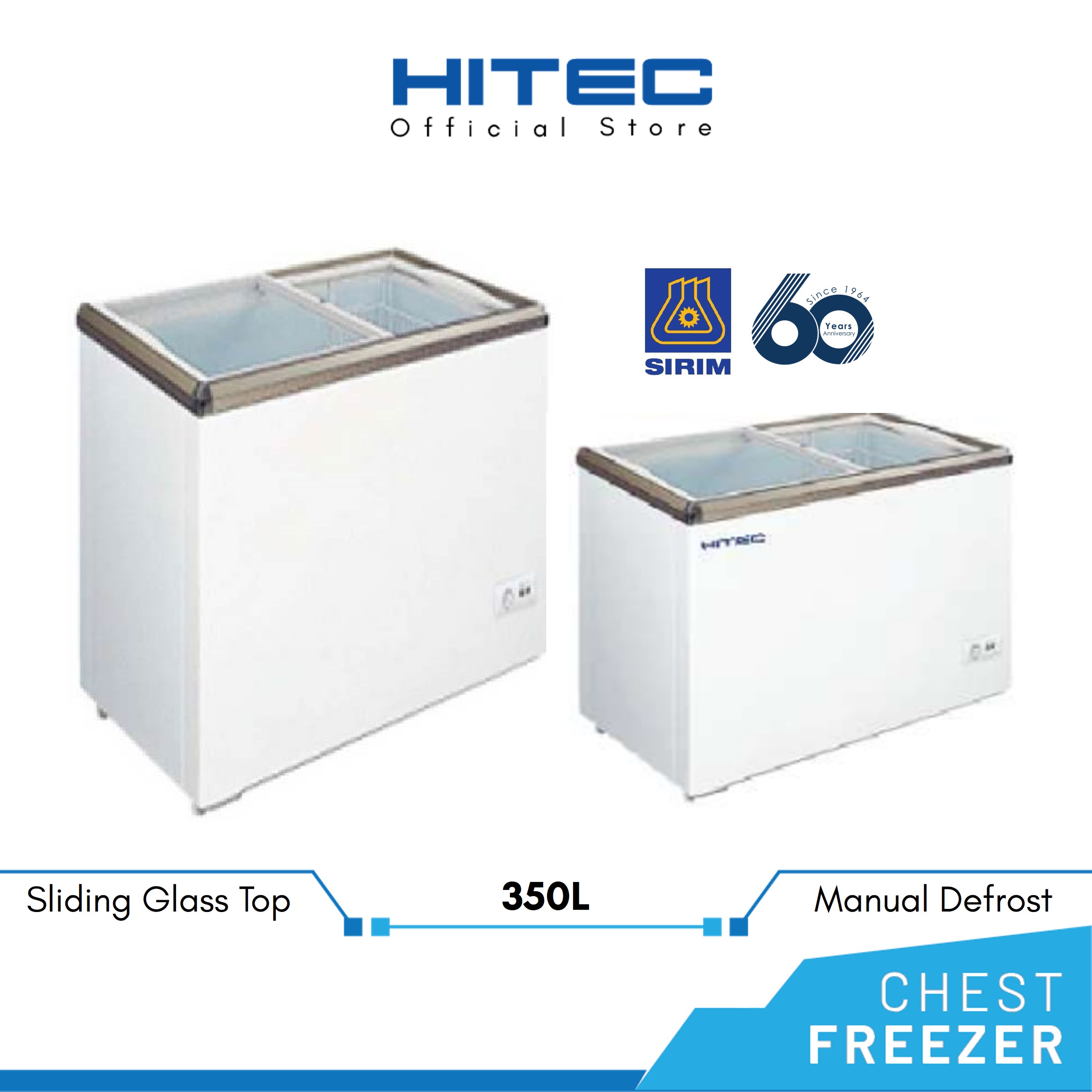 HITEC Glass Top Freezer (350L) HFZ-C389GT