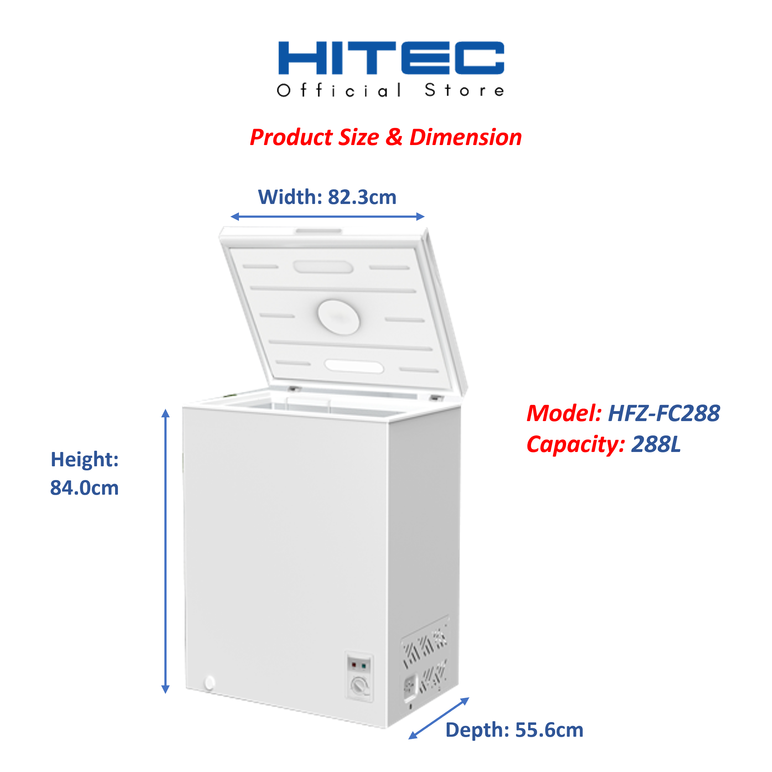 Hitec Chest Freezer Dual Cooling 288L HFZ-FC288 thumbnail 2