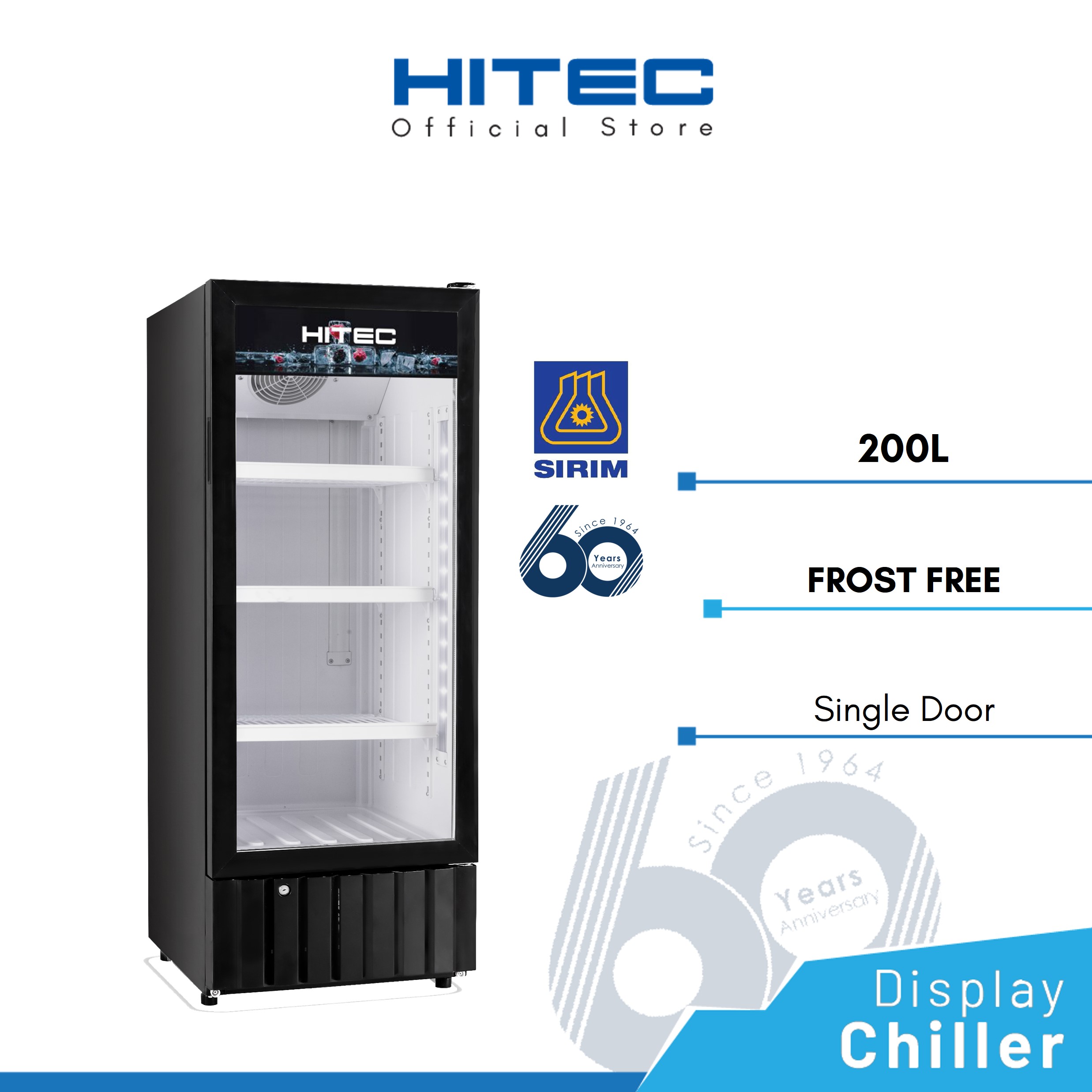 HITEC Chiller Display / Showcase 200L Frost Free HTC-220FFC