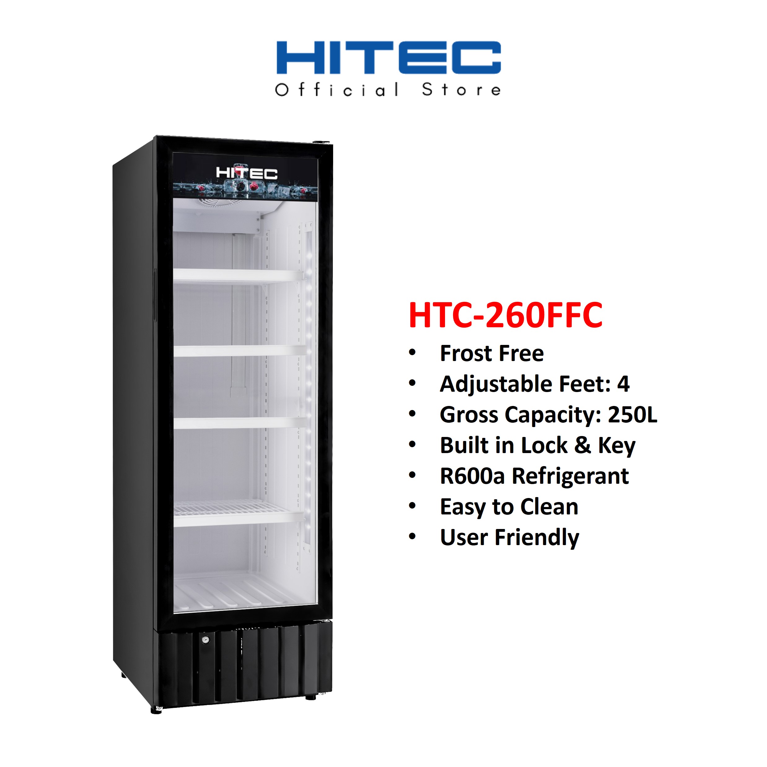 HITEC Chiller Display / Showcase 250L Frost Free HTC-260FFC thumbnail 2