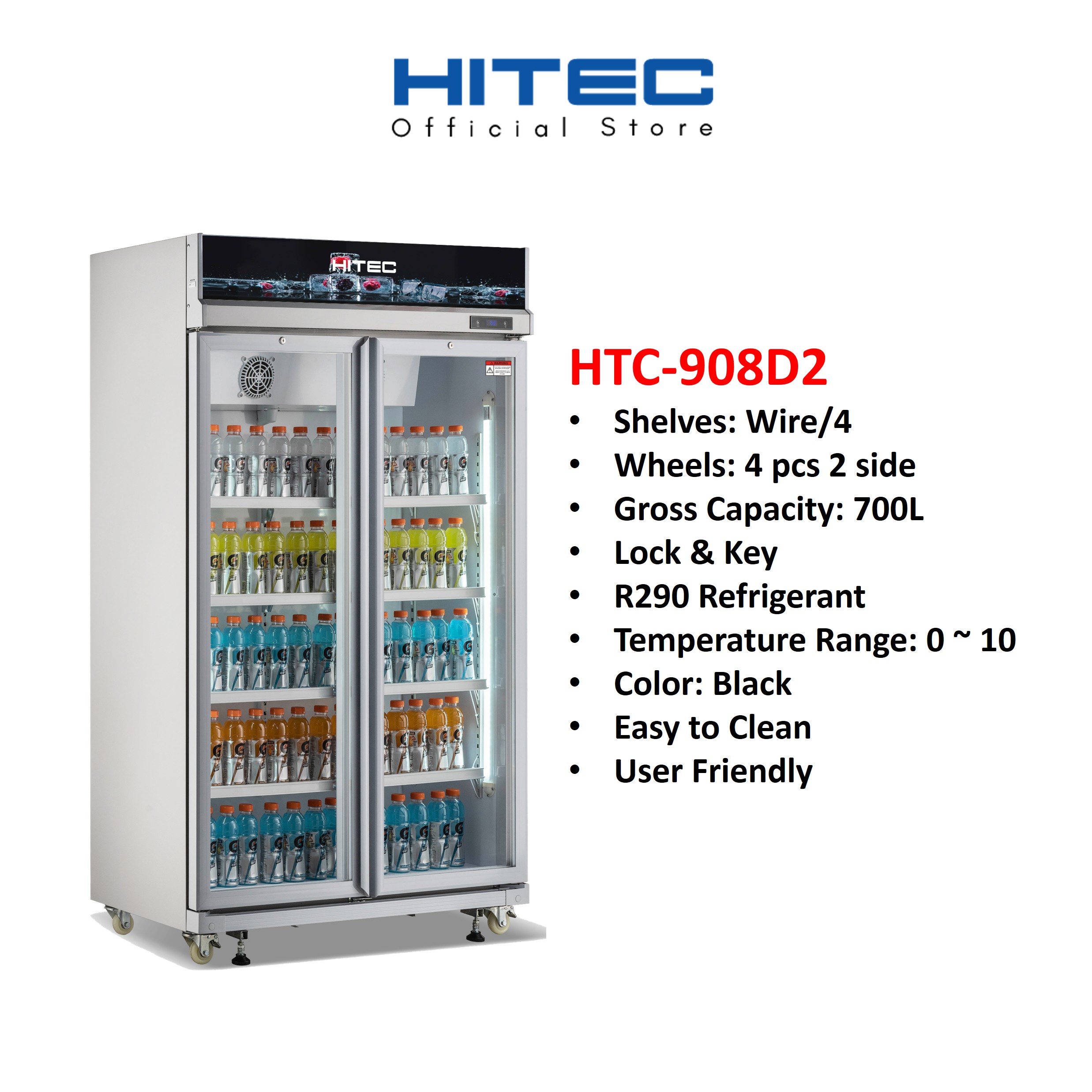 Display Chiller 2 Door 700L HTC-908D2 thumbnail 3