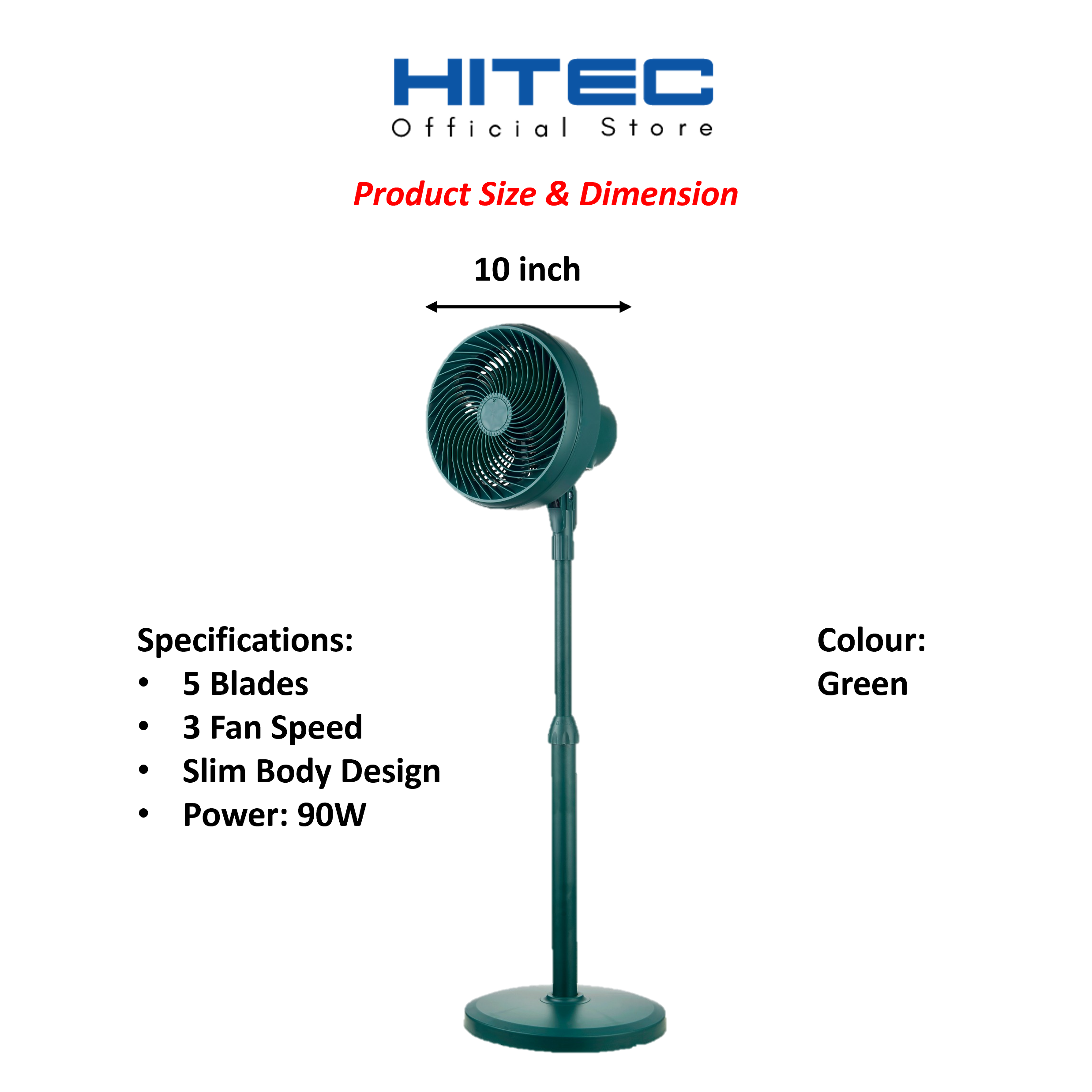 HITEC 10 Air Circulator HTF-AC10G thumbnail 2