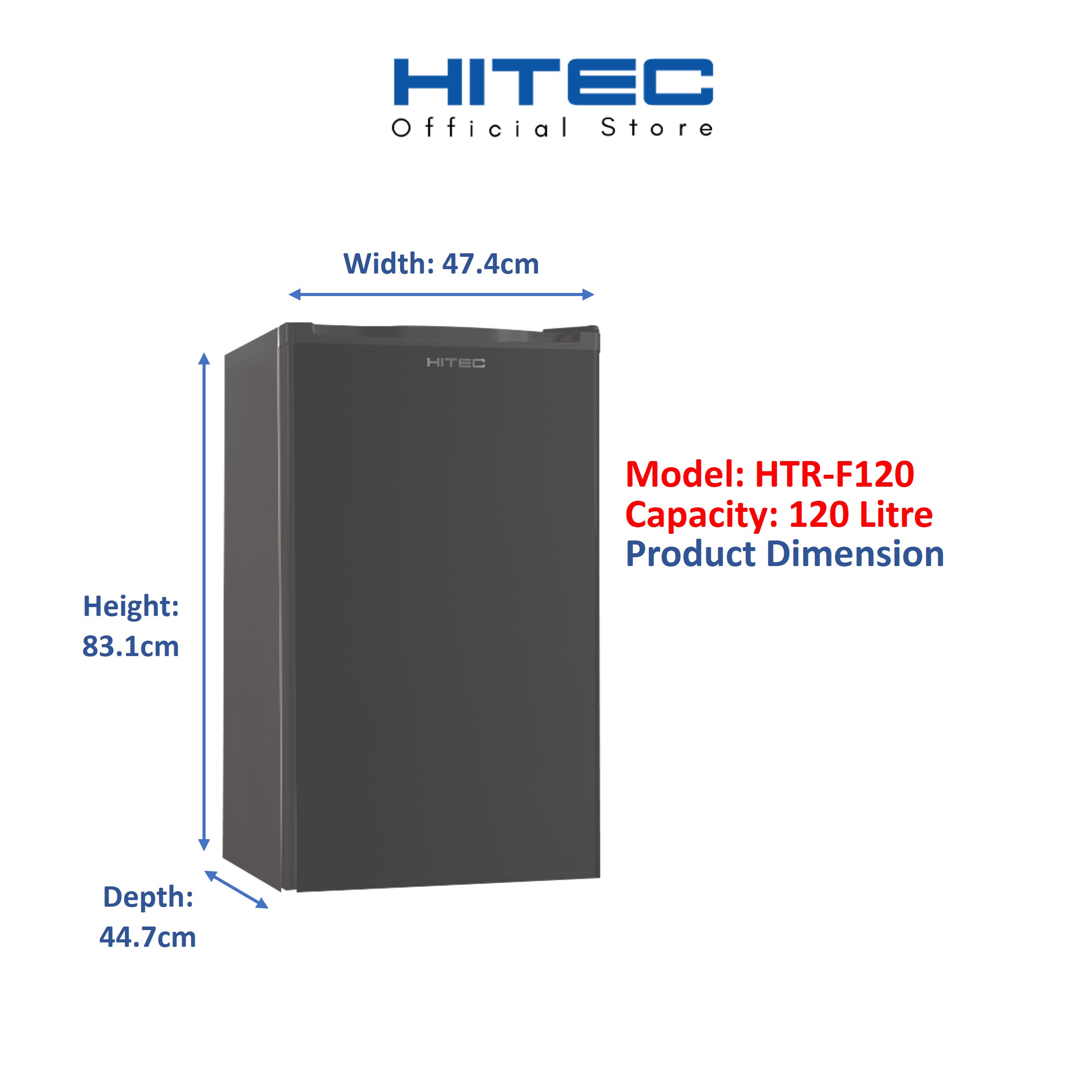 One Door Refrigerator 120L HTR-F120 thumbnail 2