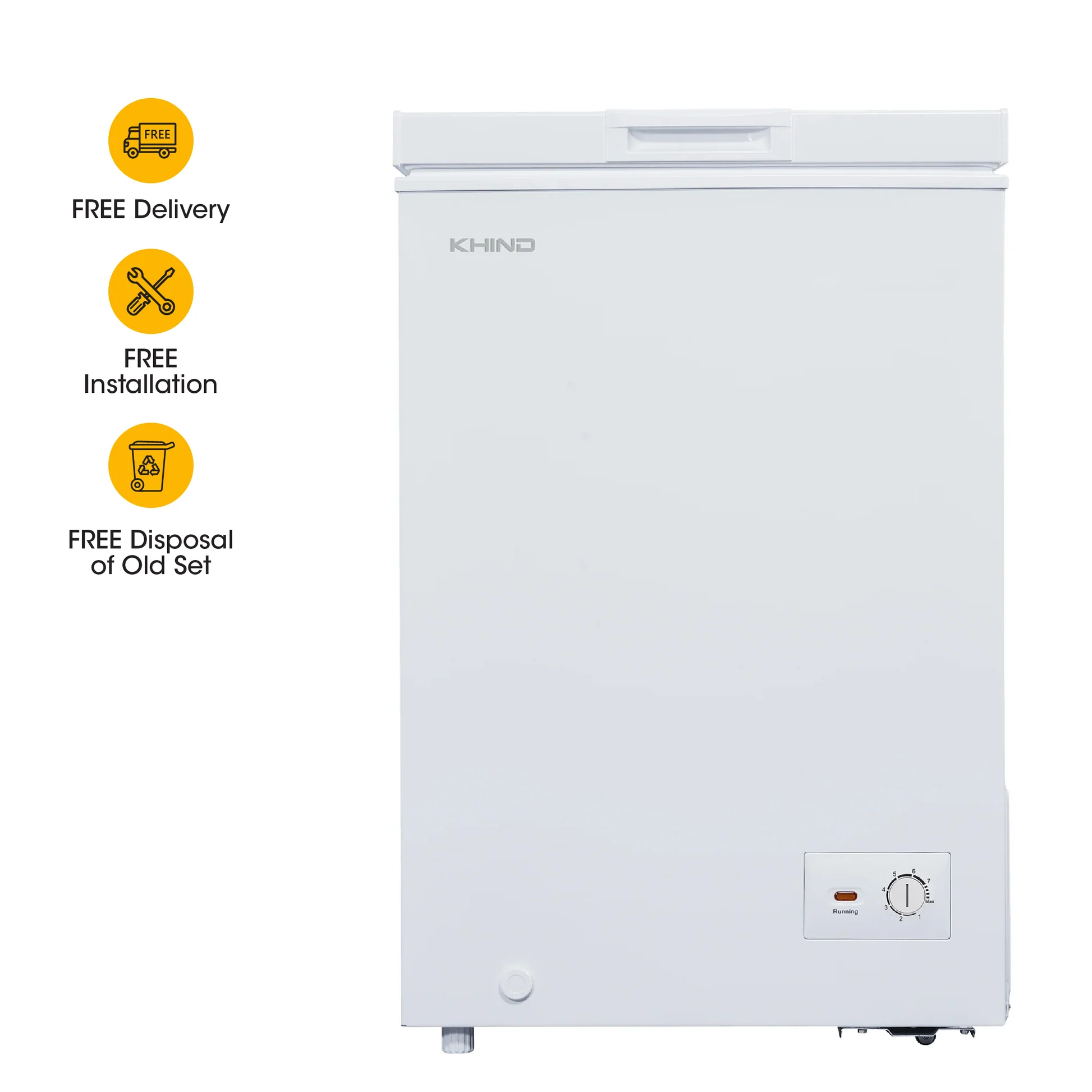KHIND 100L Chest Freezer FZ100 thumbnail 2