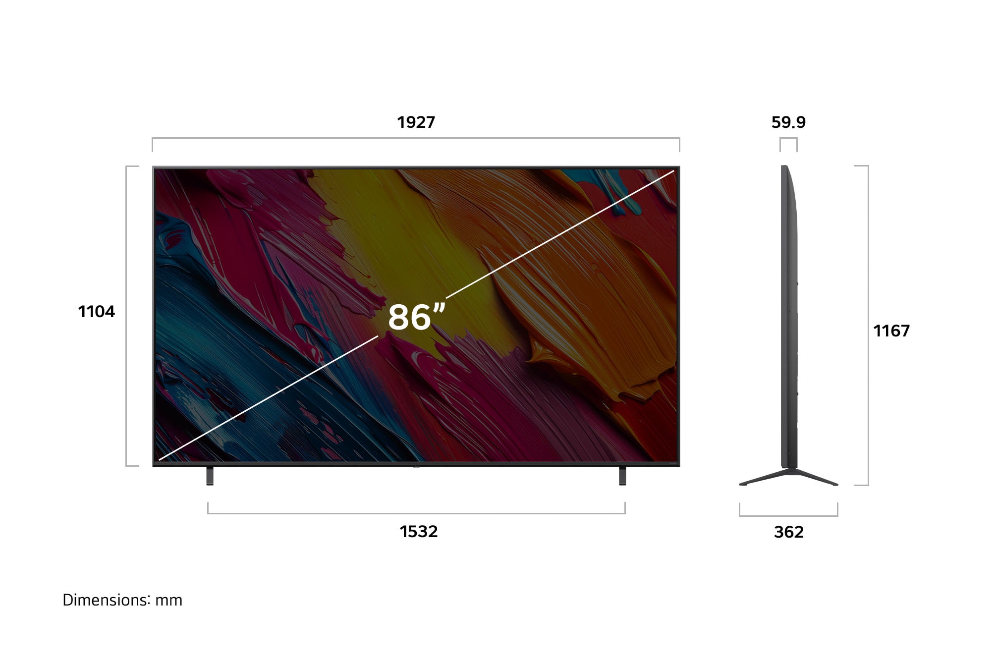 86 inch LG QNED AI TV QNED70 HDR10 4K UHD (2025) thumbnail 3