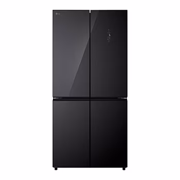 502l French Door Fridge in Black Glass Finish