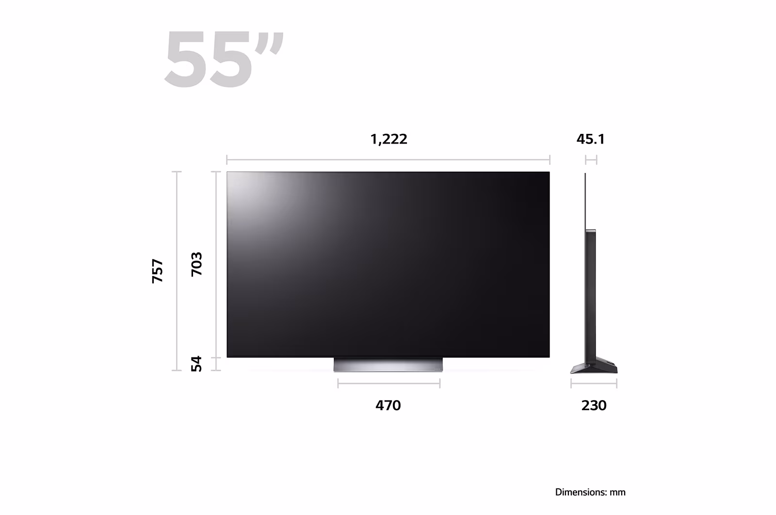 55" LG OLED evo C3 Smart TV thumbnail 7