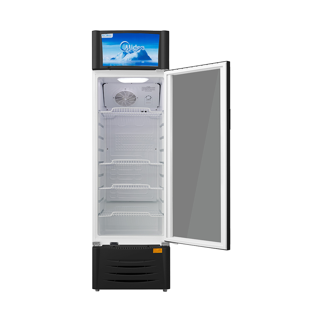 Midea 187L Black Showcase Refrigerator with Interior Light thumbnail 2