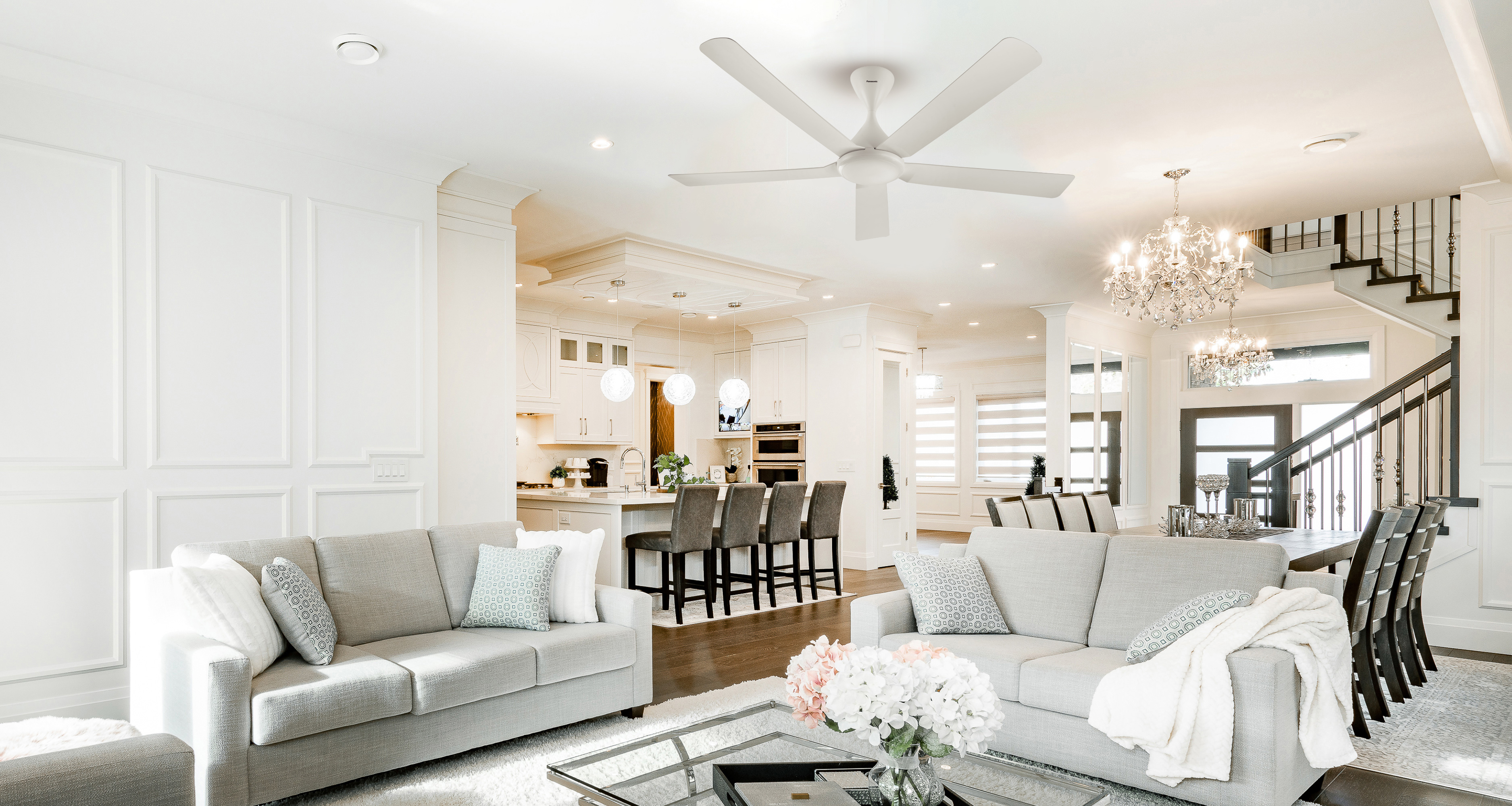 56” 5-Blade Bayu DC Motor Ceiling Fan F-M14JHVBWH