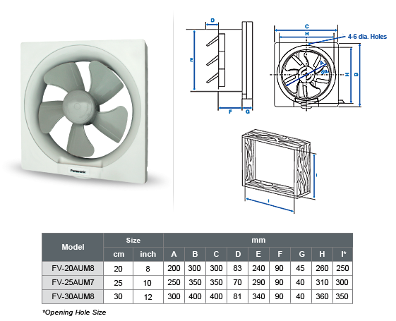 FV-20AUM8 WALL MOUNTED VENTILATION FAN (8 INCH) FV-20AUM8 thumbnail 6