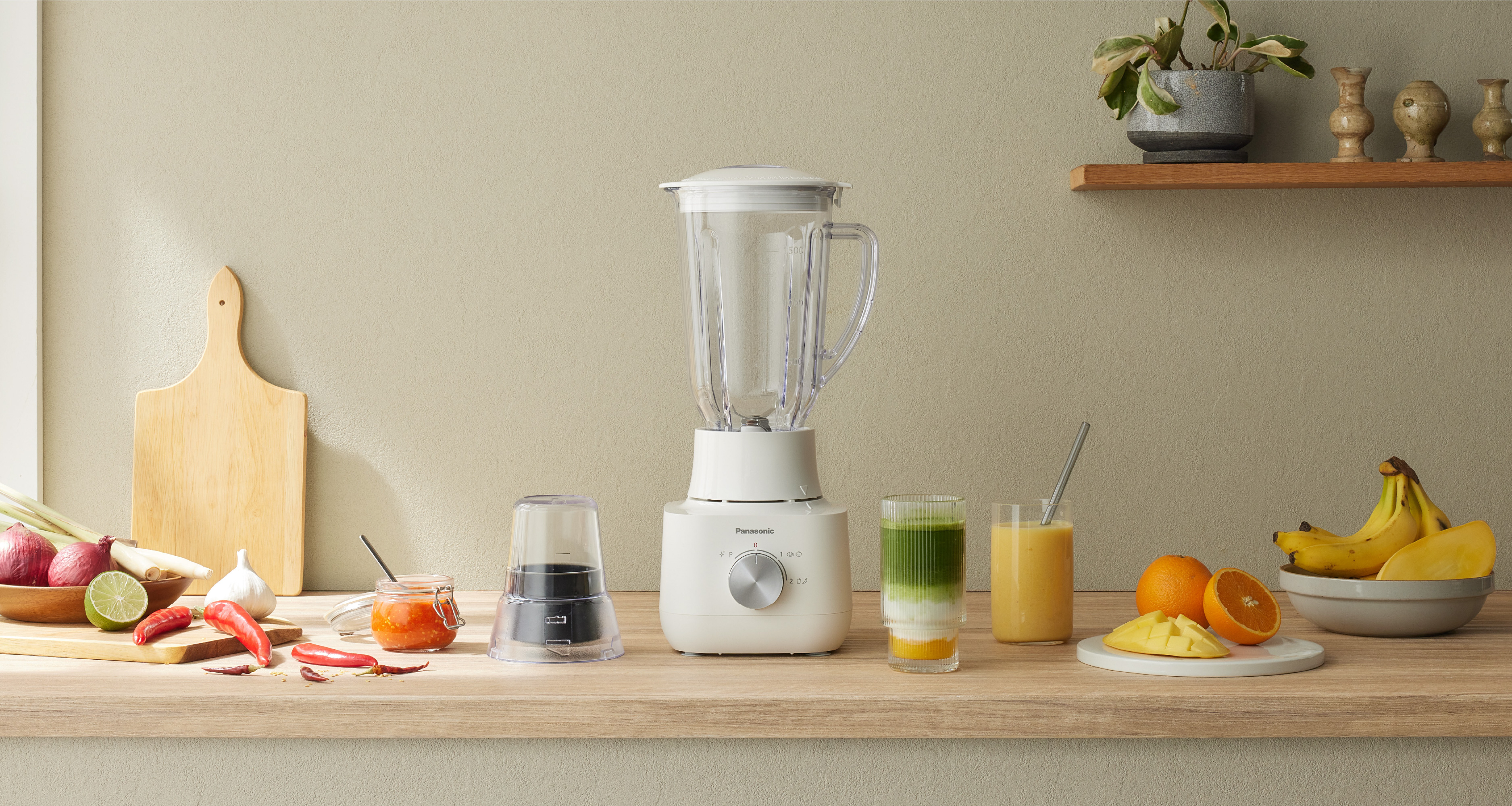 1.5L Blender MX-EP5112WSK with 1 Dry Mill for to make Smoothies, or Asian Marinade & Sauces