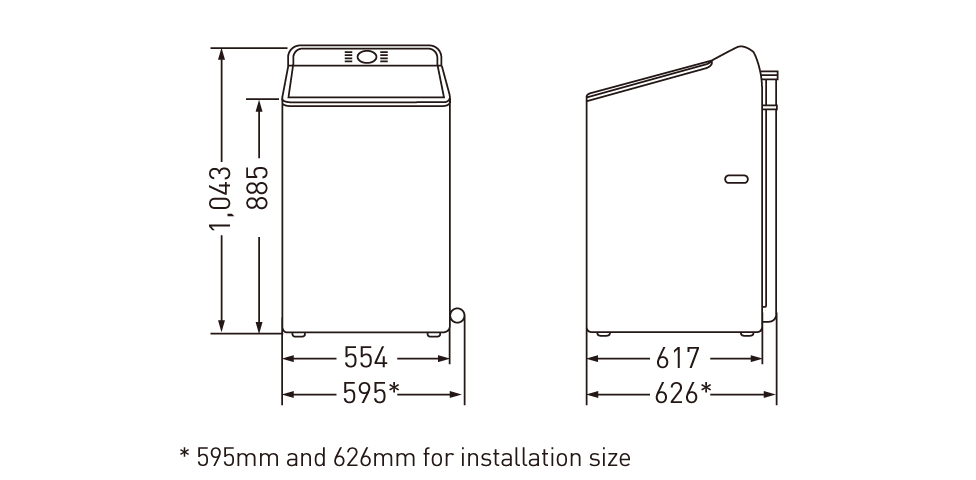 10kg NA-F100A9DRT Top Load Washing Machine for Stain Care thumbnail 4
