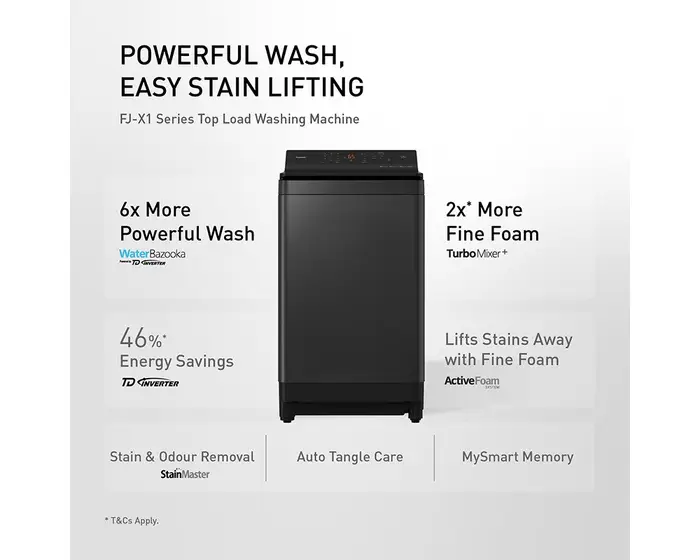 NA-FJ115X1BT 11.5kg Top Load Washing Machine thumbnail 3
