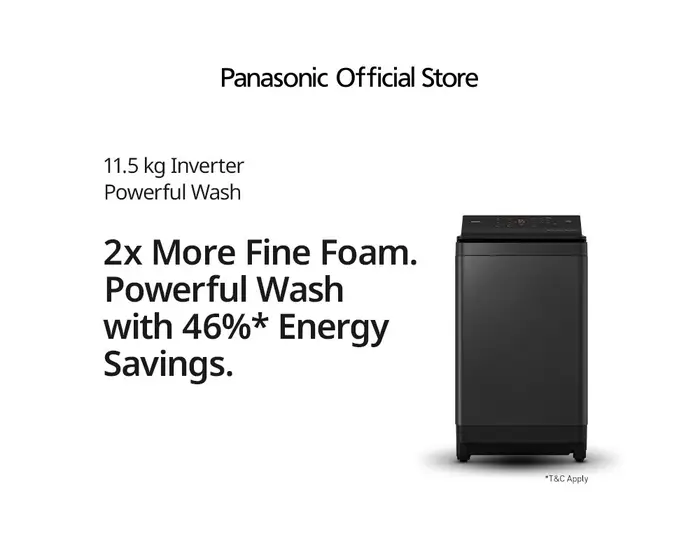 NA-FJ115X1BT 11.5kg Top Load Washing Machine