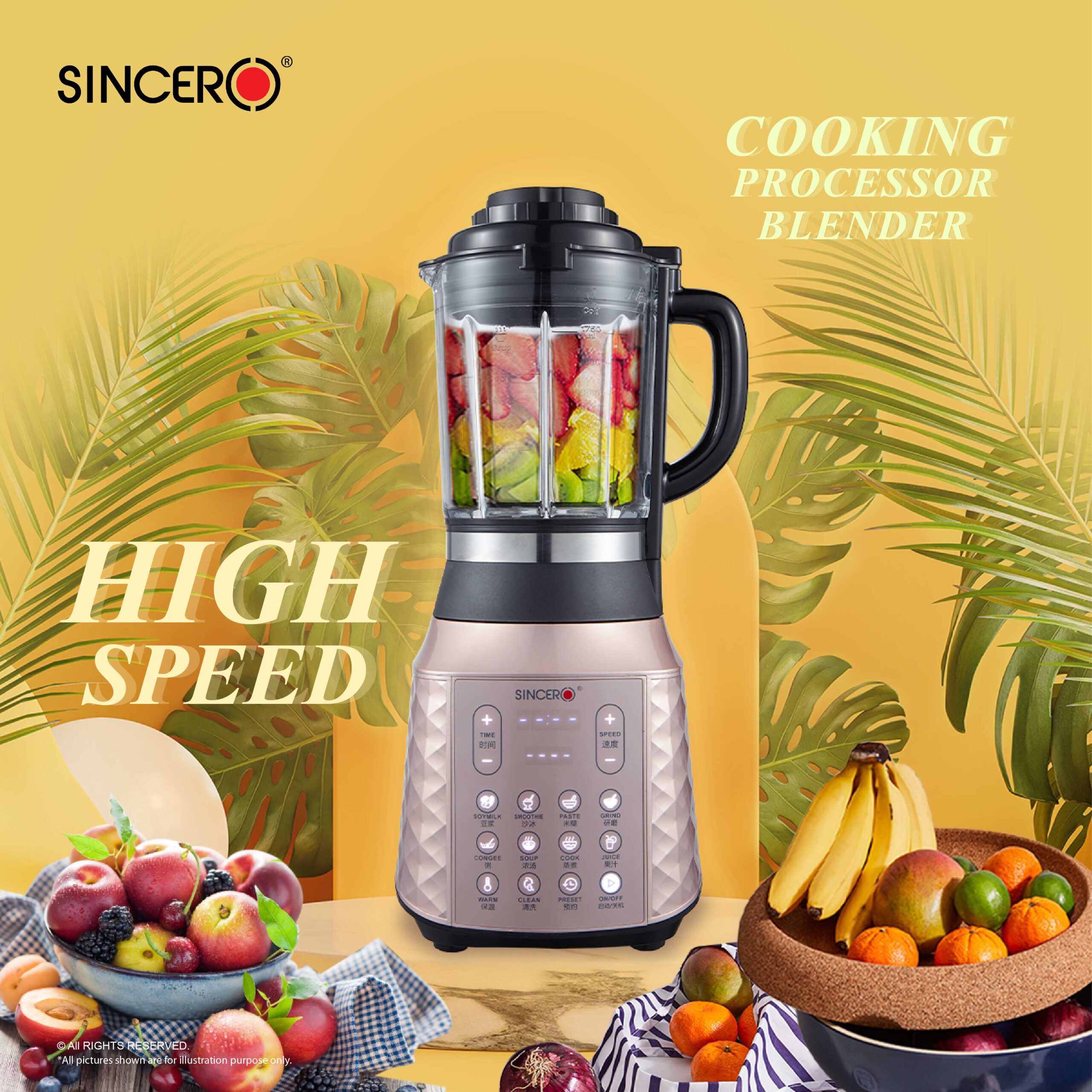 SCP-300 Diamond Series High Speed Cooking 8 Blade Processor Blender thumbnail 2