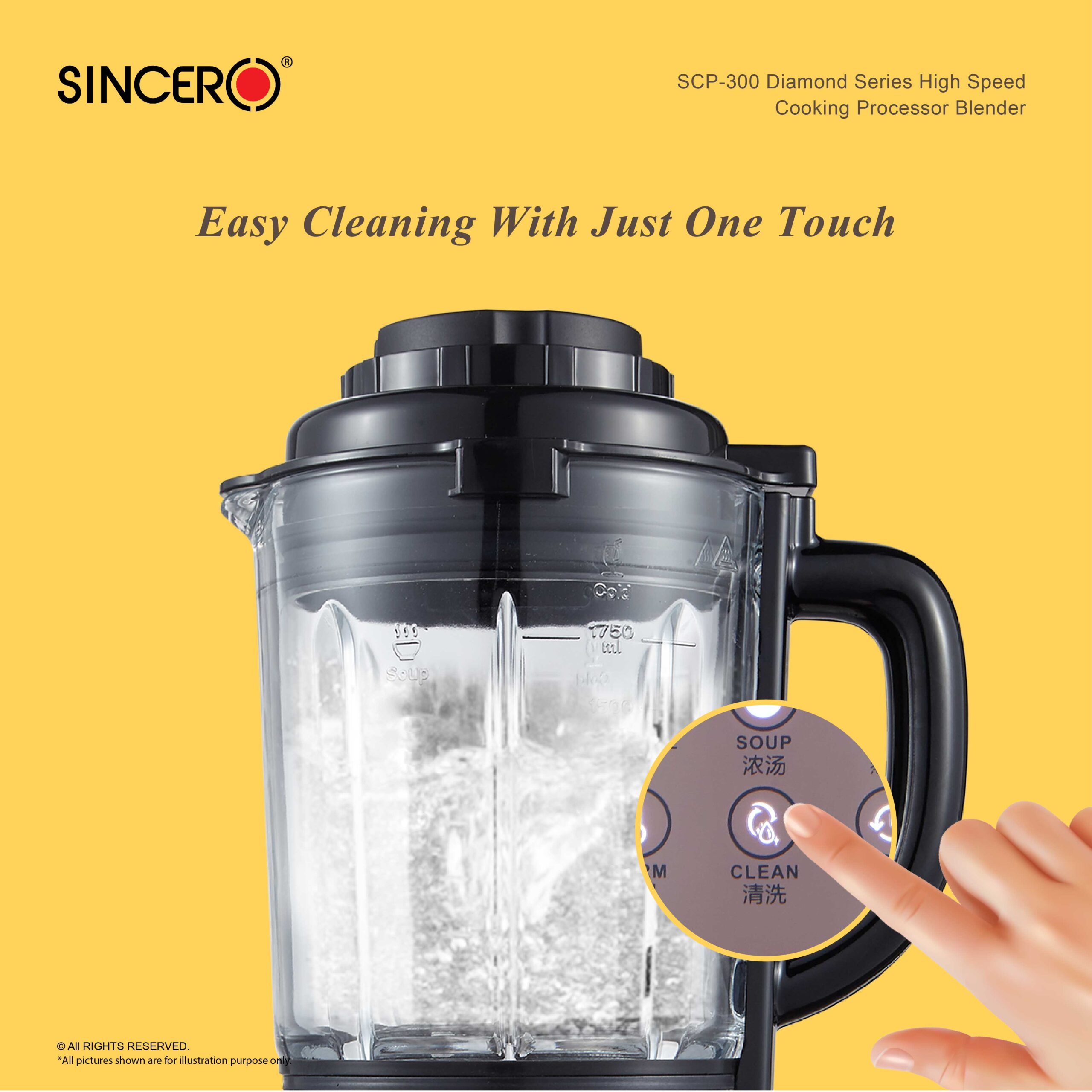SCP-300 Diamond Series High Speed Cooking 8 Blade Processor Blender thumbnail 9
